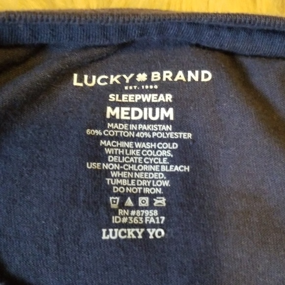 Blue Lucky Brand Medium Sleepwear Shirt - Picture 3 of 4